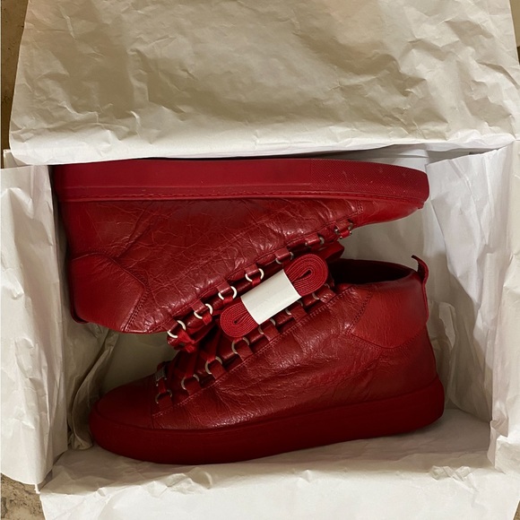 Balenciaga Arena High 'Shiny Red' - Picture 4 of 5